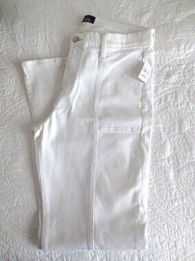 GAP Mid-rise White Denim Bootcut Jeans